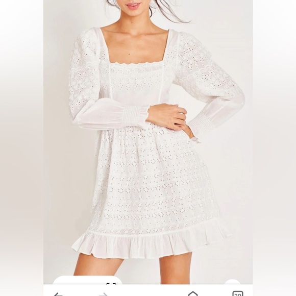 NEW LOVESHACKFANCY preslina dress in true white - Picture 4 of 14